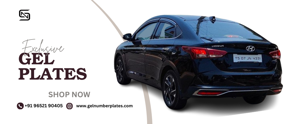 Glossy Black Gel Number Plates